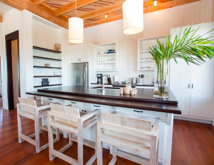 Kitchen in the three bedroom townhome