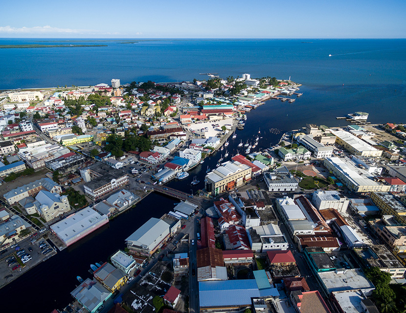 Aerial Shot of Belize City