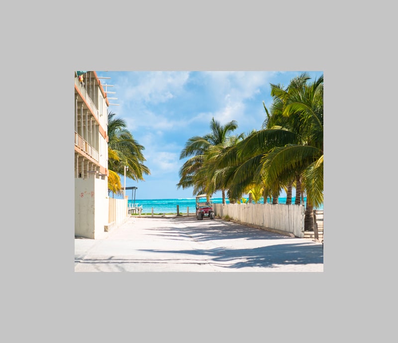 A street in San Pedro, Belize