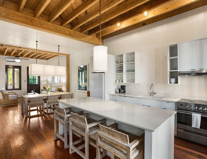 Kitchen area in the two bedroom townhome at Mahogany Bay Resort & Beach Club