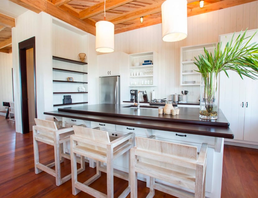 Kitchen area in the 3 bedroom townhome at Mahogany Bay Resort & Beach Club