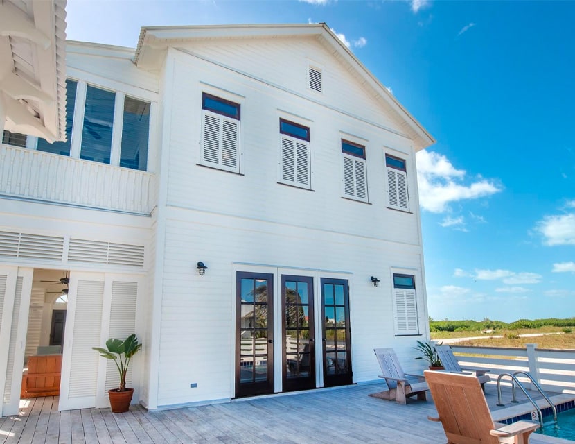 Outdoor area at the 4 bedroom townhome at Mahogany Bay Resort & Beach Club