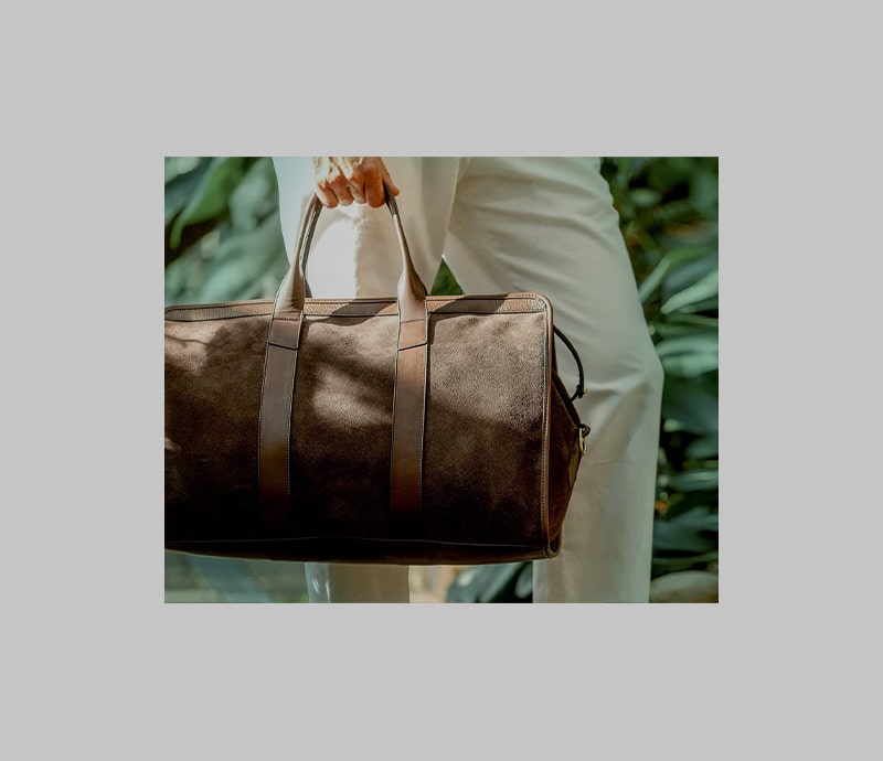 Man carrying weekender bag