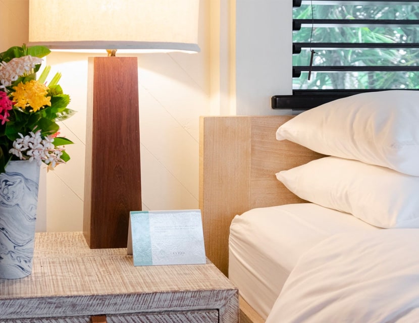 Bedside table in the Garden Cottage