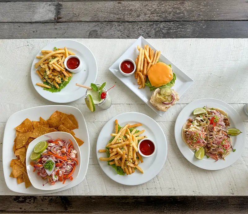 Food at the Beach Club Mahogany Bay Resort San Pedro Ambergris Caye Belize