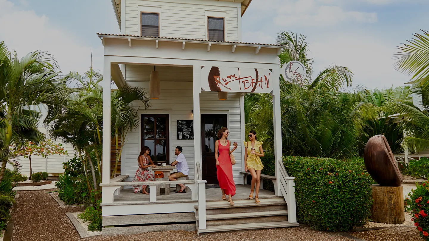 Rum & Bean coffee shop by Mahogany Bay Resort San Pedro Ambergris Caye