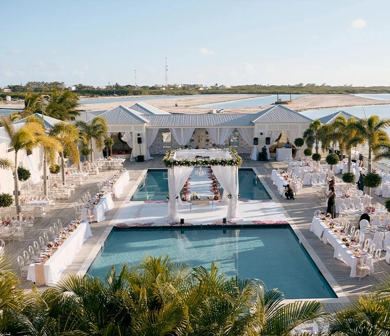 Upscale poolside venue at Mahogany Bay Resort _ San Pedro Ambergris Caye